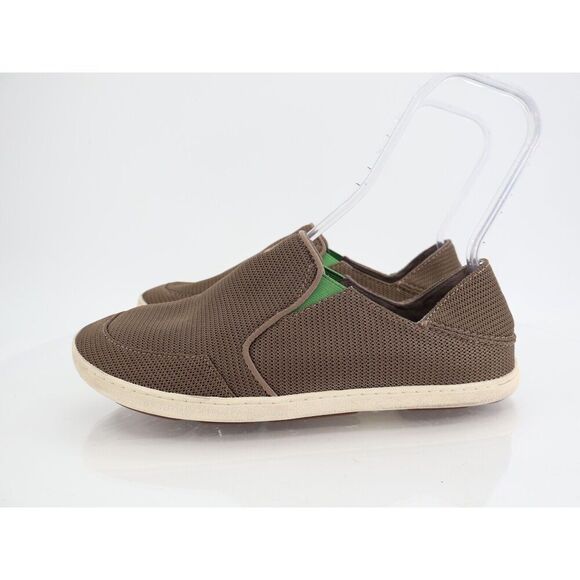 Olukai Nohea Mesh Shoe Men's Size 10 Tan Brown Loafer Casual Slip On Convertible - Picture 4 of 10